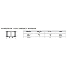 Load image into Gallery viewer, Viega MegaPress 2-1/2" Carbon Steel Coupling w/Stop w/FMK Double Press Connection - Smart Connect Technology [26670]
