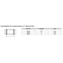Load image into Gallery viewer, Viega MegaPress 2-1/2" Carbon Steel Coupling w/o Stop w/FMK - Double Press Connection - Smart Connect Technology [26685]
