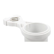 Load image into Gallery viewer, Camco Clamp-On Rail Mounted Cup Holder - Small for Up to 1-1/4" Rail - White [53086]

