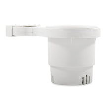 Load image into Gallery viewer, Camco Clamp-On Rail Mounted Cup Holder - Small for Up to 1-1/4" Rail - White [53086]
