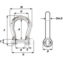 Load image into Gallery viewer, Wichard Self-Locking Bow Shackle - Diameter 10mm - 13/32" [01245]
