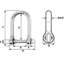 Load image into Gallery viewer, Wichard Self-Locking Large Shackle - Diameter 5mm - 3/16" [01262]
