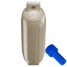 Load image into Gallery viewer, Polyform G-1 Twin Eye Fender 3.5&quot; x 12.8&quot; - Sand w/Adapter [G-1 SAND W/AIR ADAPTER]
