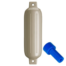 Load image into Gallery viewer, Polyform G-3 Twin Eye Fender 5.5" x 19" - Sand w/Adapter [G-3 SAND W/AIR ADAPTER]
