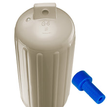 Load image into Gallery viewer, Polyform G-6 Twin Eye Fender 11" x 30" - Sand w/Adapter [G-6 SAND W/AIR ADAPTER]
