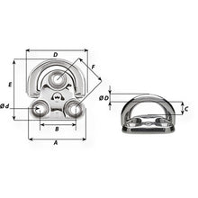 Load image into Gallery viewer, Wichard Folding Pad Eye - Diameter 15/64" [06604]
