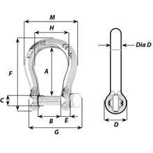 Load image into Gallery viewer, Wichard Not Self-Locking Bow Shackle - 20mm Diameter - 25/32" [01248]
