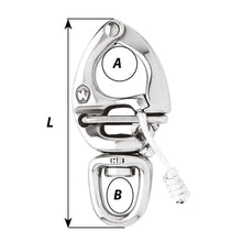 Load image into Gallery viewer, Wichard HR Quick Release Snap Shackle With Swivel Eye -110mm Length- 4-21/64" [02676]
