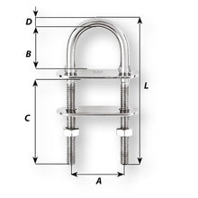 Load image into Gallery viewer, Wichard U-Bolt Pad Eye - 10mm Diameter - 25/64" - 110mm Length - 4-21/64" [06525]
