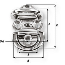 Load image into Gallery viewer, Wichard Double Folding Pad Eye - 8mm Diameter - 5/16" [06565]
