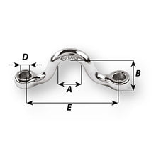 Load image into Gallery viewer, Wichard Eye Strap - 5mm Diameter - 13/64" - 37.5mm Spacing - 1-15/32" [09202]
