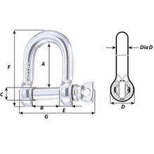 Load image into Gallery viewer, Wichard HR D Shackle - 16mm Diameter - 5/8" [11208]
