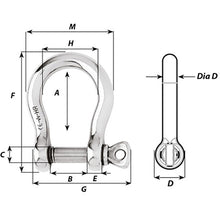 Load image into Gallery viewer, Wichard HR Bow Shackle - 16mm Diameter - 5/8" [11247]
